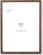 Opposite Wall - 9x12 in - Dark Oak Wood Picture Frame - Lightweight, Versatile & Shatterproof - Wall Hanging Poster or Photo Frame - Wall Decor for Office, Gallery & Home