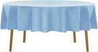 60 inch Round Tablecloth Washable Polyester Table Cloth Decorative Table Cover for Wedding Party Dining Banquet（60 inch,Blue Mist）