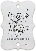 Summer-Ray 50pcs Light up The Night & Let Love Sparkle Wedding Sparkler Tags (White)
