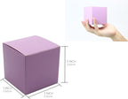 25 Pcs Purple Paper Gift Boxes, Small Candy Treat Boxes Bulk, 3x3x3 inch Gift Box with Lids for Party Favors, Birthday Gifts, Wedding Gifts