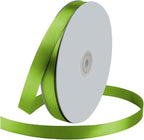 5/8" Wide x 100 Yards Single Face Polyester Satin Ribbon, Satin Ribbon for Crafts, Gift, Hair Bows, Wedding Party Decoration, Bow Making & Other Projects (Oliver Green)