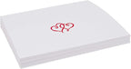 Linked Hearts Place Cards, Ruby Red (Choose Color), Set of 25, Pre-cut and Scored - Wedding, Party, Dinner, and Special Events - Made in the USA