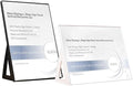 ABS Plastic Sign Holder，Menu Displays L Shape Sign Stand Vertical/Horizontal Use (White A5 148×210mm/5.83×8.27inches)