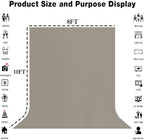 Portrait Backdrop Cloth 8x10FT Gray Screen Backdrop Photo Background, Professional Photography Video Studio Props