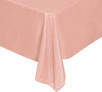 Rectangle Tablecloth 90x156 inch Washable Polyester Fabric Table Cloth for Wedding Party Dining Banquet Decoration（90x156, Dusty Pink）