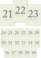 Andaz Press Table Numbers 21-40 on Perforated Paper, Ivory, 4x6-inch Single Sided Sign, 1-Set, For Weddings, Engagement