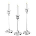 CHILL RECIPE Silver Taper Candle Stick Holders Tall Candle Holder, Vintage Candlesticks Holder Bulk for Home Decor Table Centerpiece Dining Party Festival Decorations(1 Set 3Pcs)