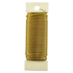 HAHIYO 22Gauge Dark Gold Metal Floral Wire - 1 Roll, 38 Yards (115 Feet) - Flexible Paddle Wire for Craft, Christmas Wreaths, Tree, Flower Arrangement, Bouquet Wrapping, Wedding, DIY