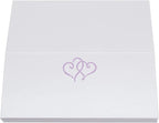 Linked Hearts Place Cards, Lavender (Choose Color), Set of 60, Pre-cut and Scored - Wedding, Party, Dinner, and Special Events - Made in the USA
