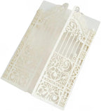 MillaSaw Glitter Ivory Invitation Card For Marriage Birthday House Warming Invitation Kits (IVORY GLTTER, 4.9"x7.1")