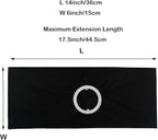 Spandex Chair Sashes Bands 30PCS Stretch Chair Ties Bows with Buckle Slider for Wedding Party Banquet Decoration (Black)…