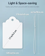 Uniclife 500 Pcs Writable Price Labels 1.8 Inch White Marking Tags with Strings, 1.8" x 1.05"