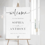 Wedding Welcome Sign, Minimalist To Our Wedding Welcome Sign