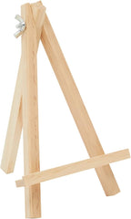 Juvale Mini Easel Stand - 7 in, Light Brown Lotus Wood, 6-Pack - Table & Desktop Display Stand - Place Card Holder & Photo Display