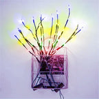MENCH Branch Lights,3 Pcs Twig Light USB&Battery Powered 8 Flashing Modes by Remote Control.Branch Lights for Indoor, Light Up Decorations for Halloween Day and Christmas,Multi-Color