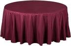 Efavormart Round Tablecloth, 108 Inch Stain & Wrinkle Resistant Washable Table Cloth, Decorative Polyester Fabric Table Cover for Banquet, Wedding, Dining- Burgundy