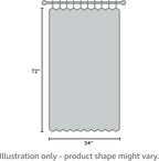 VISIONTEX White Sheer Voile Curtains, Decorative White Embossed Drip Rod Pocket Window Drapes for Home Kitchen, Living Room and Bedroom 54 x 72 Inch, Set of 2 Curtain Panels