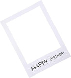LUOEM Happy Birthday Party Frame Photo Prop Birthday DIY Paper Picture Frame Cutouts Photo Booth Props for Party Supplies