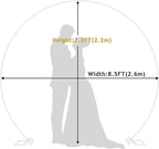 Wokceer Wedding Arch 8.5FT Round Backdrop Stand Metal Circle Balloon Arch Frame Stand for Wedding Ceremony Birthday Party Bridal Shower Anniversary Candy Tables Decoration