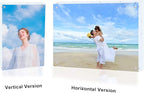 Acrylic Photo Frame 5x7-3 Pack Clear Double Sided Magnetic Picture Frameless Desktop Display with Photo Frame Support Stand Best Gift for Family, Baby, Document Photo Frames- Free Soft Microfiber