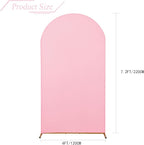 bricia Wedding Arch Backdrop Stand Cover, 7.2FT Double Sided Stretchy Arch Cover Fitted Wedding Birthday Party Banquet Decoration (Pink 86.4''Lx48''W)