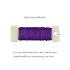 HAHIYO 26Gauge Purple Metal Floral Wire - 1 Roll, 38 Yards (115 Feet) - Flexible Paddle Wire for Craft, Christmas Wreath, Flower Arrangement, Bouquet Wrapping, Wedding, DIY