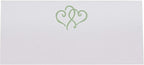Linked Hearts Place Cards, Sage (Choose Color), Set of 150, Pre-cut and Scored - Wedding, Party, Dinner, and Special Events - Made in the USA