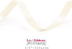 LaRibbons 3/8 Inch 50 Yard Double Faced Satin Ribbon,Ivory Small Satin Craft Fabric Ribbon for Gift Wrapping Floral Bouquets Wedding Party Decoration