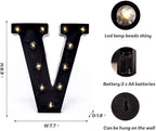 Foaky Black LED Marquee Number Lights Sign Light Up Marquee Number Lights Sign for Night Light Wedding Birthday Party Battery Powered Christmas Lamp Home Bar Decoration