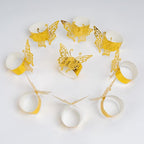 150PCS Butterfly Napkin Rings for Luxury Banquet Style, Reusable Paper Napkin Holders for Wedding Banquet Dinner Table Decor, and Catering Party Services (Gold) (Pack of 2)