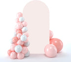 bricia Wedding Arch Backdrop Stand Cover, 7.2FT Double Sided Stretchy Arch Cover Fitted Wedding Birthday Party Banquet Decoration (Blush Pink 86.4''Lx48''W)