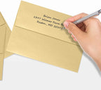 LUXPaper A7 Invitation Envelopes | Peel & Press | 5 1/4" x 7 1/4" | Blonde Metallic | 80lb. Text | 500 Qty