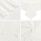 6 Pack Ivory Tablecloths for 8ft Rectangle Tables 60 x 126 Inch - Polyester Table Cover Stain and Wrinkle Resistant Washable Fabric Table Clothes for Wedding Party Banquet Reception Restaurant
