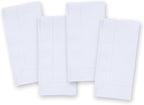 100% Pure Linen White Napkins 20 x 20 Inch - Hemstitch Christmas Dinner Napkins Set of 4 - Cloth Fabric Napkins for Thanksgiving, Winter, New Year - Elara