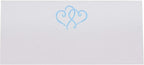 Linked Hearts Place Cards, Light Blue (Choose Color), Set of 150, Pre-cut and Scored - Wedding, Party, Dinner, and Special Events - Made in the USA