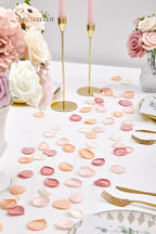 Serwalin 300Pcs Silk Rose Petals Artificial Flower Petals for Weddings Champagne Gold Petals Fake Flower Girl Petals for Wedding Flower Girl Basket Aisle Runner Bridal Shower (4 Color Mixes)