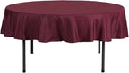 Efavormart Round Tablecloth, 90 Inch Stain & Wrinkle Resistant Washable Table Cloth, Decorative Polyester Fabric Table Cover for Banquet, Wedding, Dining- Burgundy