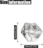 Reusable Fake Ice Cubes 2500 pcs 6 x 9 mm for Rock Crystals Treasure Gems for Table Scatters, Vase Fillers, Wedding Photography Props Vase Fillers