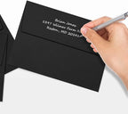 LUXPaper A7 Invitation Envelopes | Peel & Press | 5 1/4" x 7 1/4" | Black Linen | 80lb. Text | 250 Qty