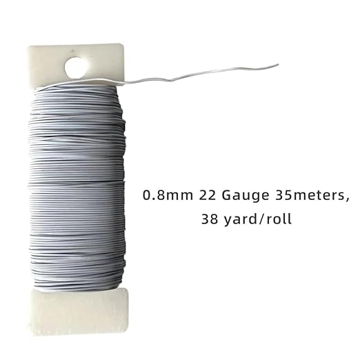 76Yards 22Gauge Green Metal Floral Wire Flexible Paddle Florist Garden Wire for Flower Arrangement,Crafts,Christmas Wreaths Tree,Garland.