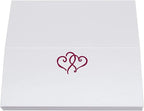 Linked Hearts Place Cards, Burgundy (Choose Color), Set of 25, Pre-cut and Scored - Wedding, Party, Dinner, and Special Events - Made in the USA