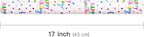 LeZakaa Birthday Wrapping Paper Roll, Happy Birthday Lettering & Colored Polka Dots Design in White for Holiday, Party, Baby Shower, 17 inches x 32.8 Feet (46.45 sq.ft.)