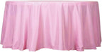 Efavormart Round Tablecloth, 132 Inch Stain & Wrinkle Resistant Washable Table Cloth, Decorative Polyester Fabric Table Cover for Banquet, Wedding, Dining- Pink