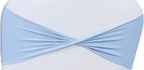 VDS Pack of 25 PCS | Baby Blue | Spandex Chair Sashes Bows Without Buckle | Stretch Elastic Banquet Universal Folding Chair Band Tie with for Wedding Party Conference Celebration Event Decoration