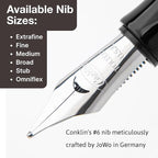 Conklin Duragraph Fountain Pen Red Nights - Fine Nib, Luxury Writing Instrument with Bold Red Finish