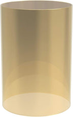 Electroplated Glass Hurricane Mirror Effect Cylinder Candle Holder Bottomless Glass Sleeve Lamp Shade Replacement (Gold,3.5X10)