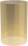 Electroplated Glass Hurricane Mirror Effect Cylinder Candle Holder Bottomless Glass Sleeve Lamp Shade Replacement (Gold,2.5X8)