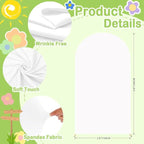 White Arch Cover for Mother`s Day Decor 6.6FT Spandex Arched Backdrop Cover Double Side Wedding Arches Covers Round Top Chiara Back Drop Cover for Baby Shower Banquet Balloon Party Celebration
