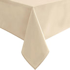 Hiasan Square Tablecloth - Waterproof Washable Polyester Table Cloth for Dining Room Kitchen Party Camping, Beige, 30 x 30 Inch