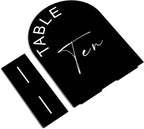 Black Arch Wedding Table Numbers 1-15 with Stands, 5x7 Inch Acrylic Arch Sign with Holder for Wedding Reception Table Centerpiece Decoration